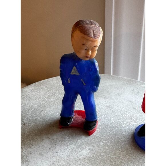 1970s plastic bobble head nodder magnetic kissing dolls Hong Kong - Picture 5 of 8